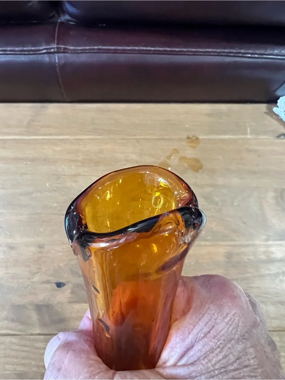 Vintage Blenko Glass case. Original sticker. 10.5” tall. Perfect condition.